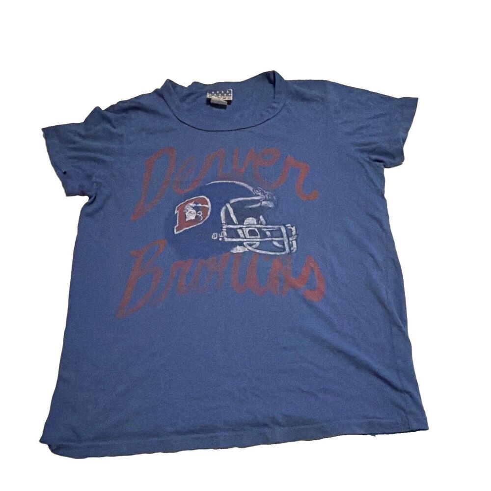 Junk Food Denver Broncos Vintage Graphic T-Shirt Sz M Made in USA 100% Cotton